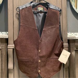 Large Scully’s Mens Leather Vest